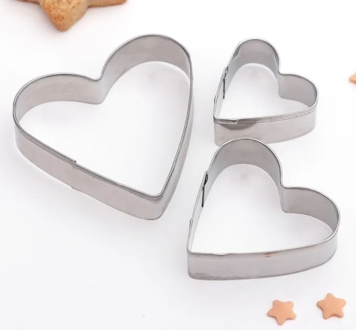 Набор форм д/вырезания печенья сердечко 6*1,5см 3шт 1018113